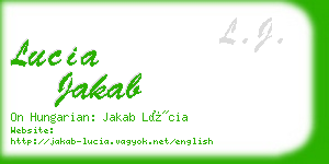 lucia jakab business card
